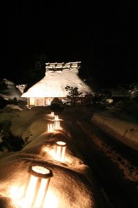 美山かやぶきの里「雪灯廊」