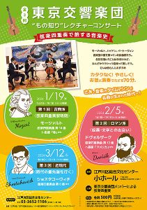 東京交響楽団 もの知り レクチャーコンサート 弦楽四重奏で旅する音楽史
