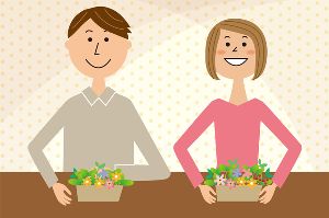 入善町婚活イベント「気軽に寄せ植え体験」