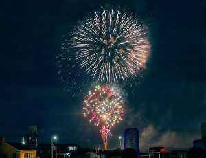 せともの祭花火打ち上げ