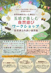 自然保育をもっと身近に！　五感で楽しむ自然遊びワークショップ
