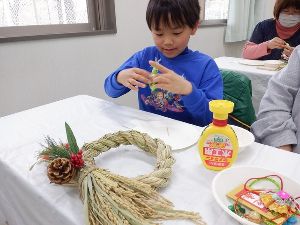 まゆ玉工作教室　しめ縄飾り
