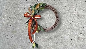 大人の創作教室 パンフラワー「オリーブのリース」