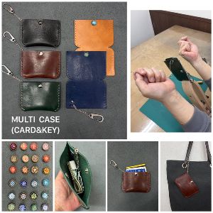 レーシングポニーを使って、二本の針で縫い上げるマルチケース。レザークラフトを体験しよう！！