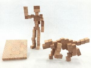 ならべてつなげて！ 木のキューブ