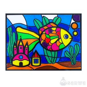 こするだけで簡単！ステンドグラス風アート(カインズ昭島店)