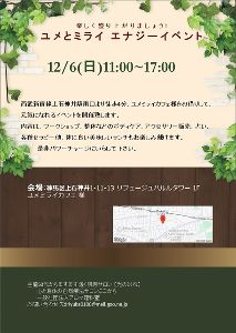 ユメとミライ エナジーイベント（12月）