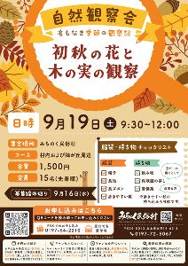 自然観察会　名もなき季節の観察記（9月）